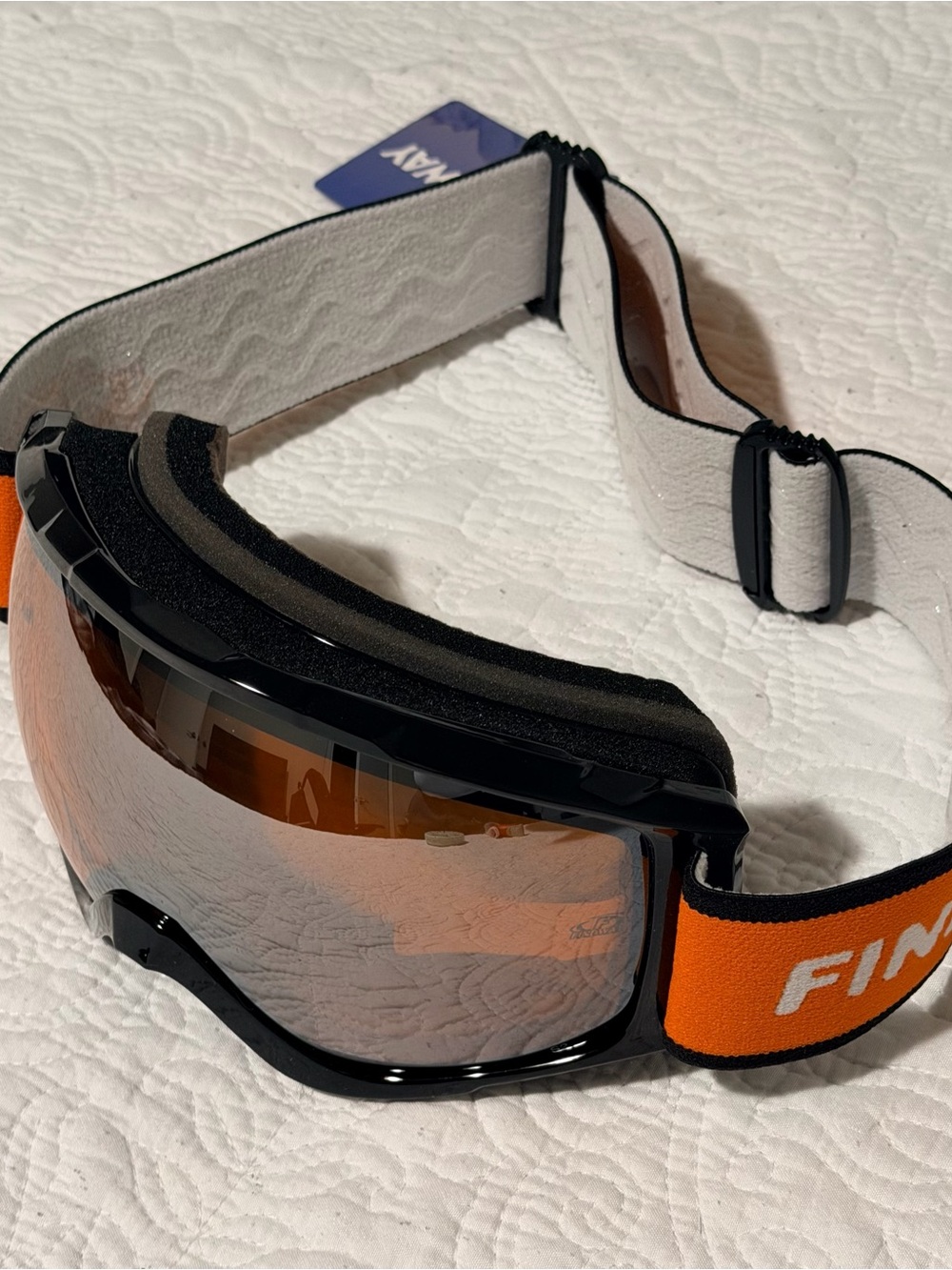 Findway OTG Ski Snowboard Goggles NWT - Orange & Black - UV400 Anti-Fog